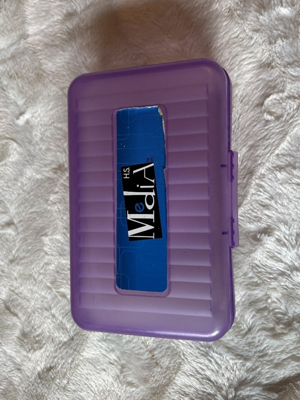 $7 ADD ON Media Purple Storage Pencil Box with 50 Used Crayola Crayons